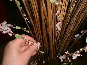 répartir les branches à petites fleurs